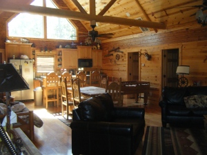 The great room of our cabin