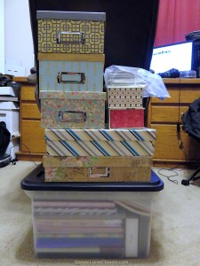 stationery in boxes